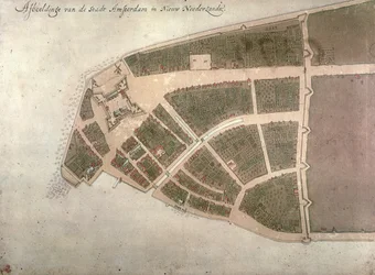 Ansicht von Neu-Amsterdam, Costello-Plan, 1660